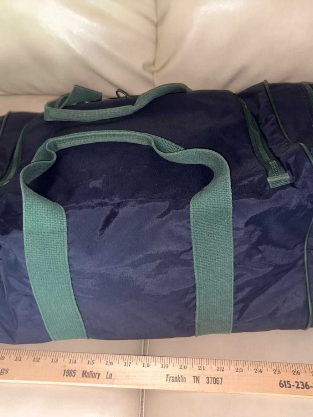Vintage Lands' End Classmate Backpack Blue Durable Tech Daypack Style 29150